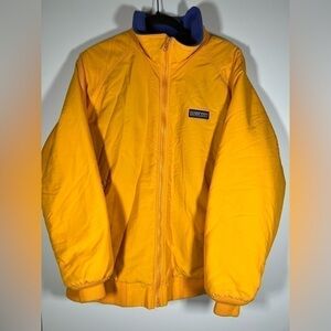 Vintage 90 Lands End boys yellow purple fleece-lined squall jacket sz XL (18-20)